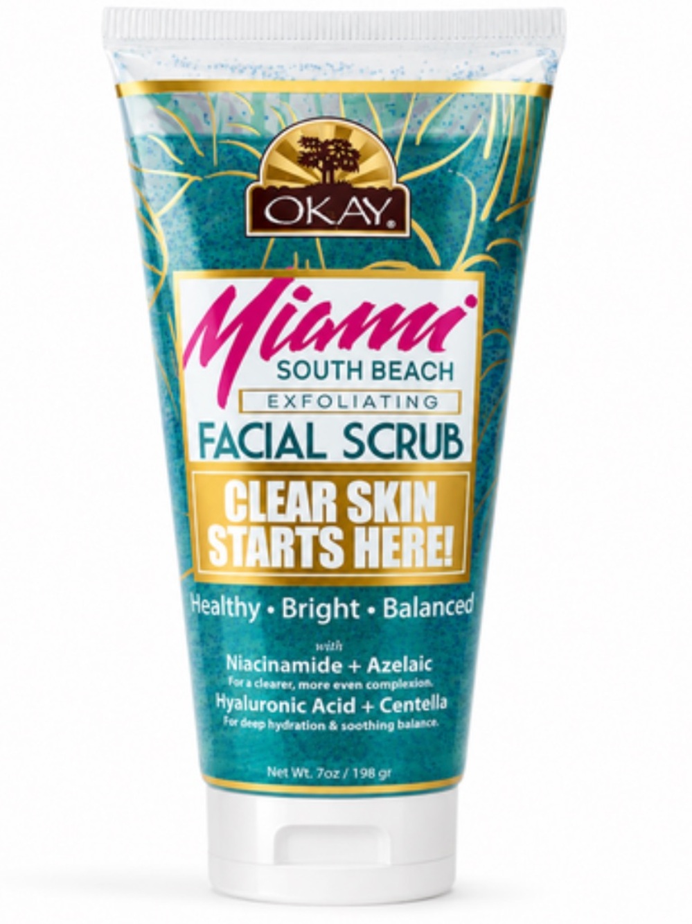 NWT OKAY Miami South Beach Exfoliating Facial Scrub For Great Skin